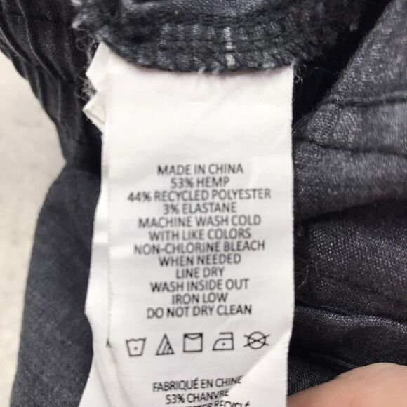 PRANA Mantra Hemp Jogger Women XS (30x26) Charcoal Gray Drawstring Elastic Cuff - Picture 14 of 16